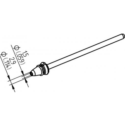 Ersa 0742ED1529H/SB odsávací hrot konický Délka hrotů 79.25 mm Obsah 1 ks