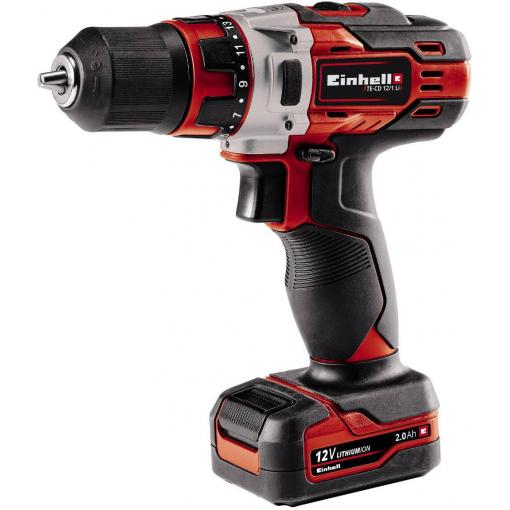 Einhell TE-CD 12/1 Li (1x2,0Ah) aku vrtací šroubovák, 12 V, 2 Ah Li-Ion vč. nabíječky, akumulátor, 4513590
