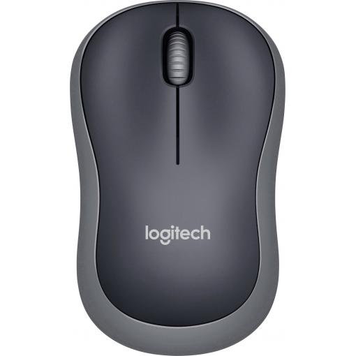 Logitech M185 optická myš, přenos bezdrátový, 3 tlačítko, 1000 dpi, šedá