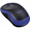 Logitech M185 optická myš, přenos bezdrátový, 3 tlačítko, 1000 dpi, modrá