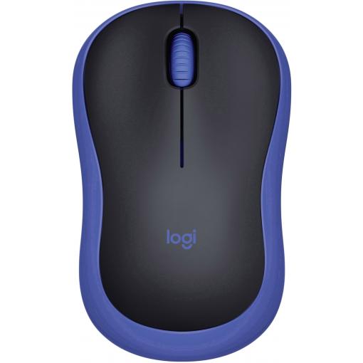 Logitech M185 optická myš, přenos bezdrátový, 3 tlačítko, 1000 dpi, modrá