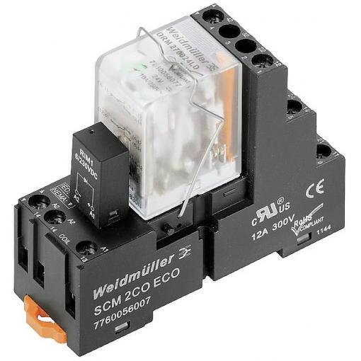 Weidmüller DRMKIT 24VAC 4CO LD reléový modul, 24 V/AC, 5 A, 4 přepínací kontakty, 10 ks
