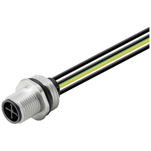 Weidmüller SAIE-M12S-3+PE-S-0.5U-M16 upravený zástrčkový konektor pro senzory - aktory, 1460320000, 1 ks