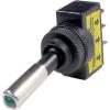 Páčkový vypínač ASW-15D, ON-OFF, 12 V / 20 A, zelené LED