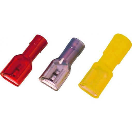 Weidmüller 1491860000 faston zásuvka Šířka zástrčky: 2.8 mm Tloušťka konektoru: 0.5 mm plná izolace červená 100 ks