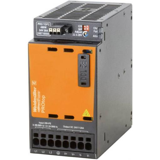 Weidmüller 2467100000 napájecí zdroj 24 V/DC 20 A 480 W Obsah 1 ks