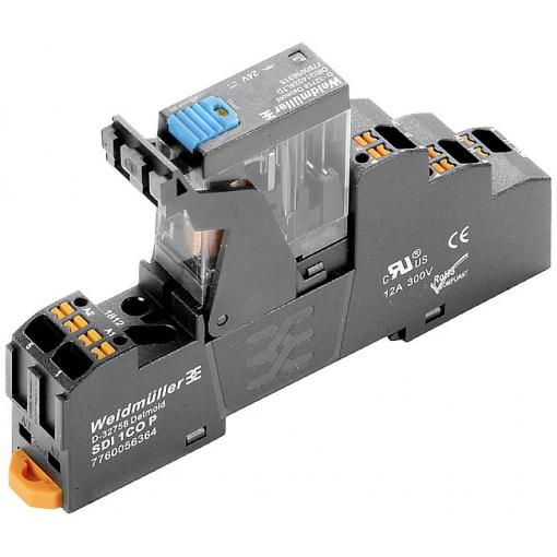 Weidmüller DRIKITP 24VDC 1CO LD/PB reléový modul, 24 V/DC, 10 A, 1 přepínací kontakt, 10 ks
