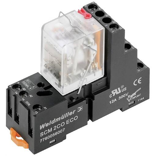 Weidmüller DRMKIT 24VAC 4CO LD/PB reléový modul, 24 V/AC, 5 A, 4 přepínací kontakty, 10 ks
