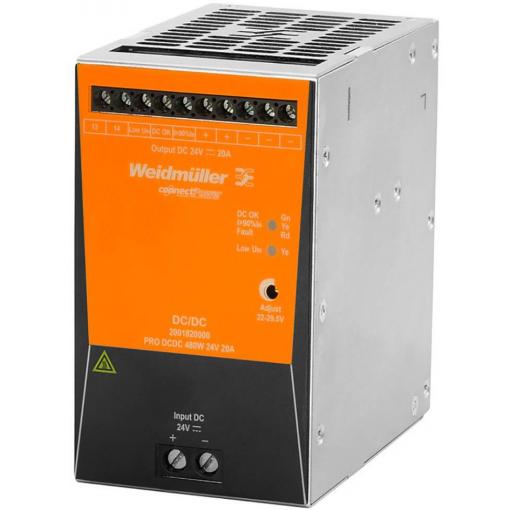 Weidmüller 2001820000 DC/DC měnič napětí 24 V/DC 20 A 480 W Počet výstupů:1 x Obsah 1 ks