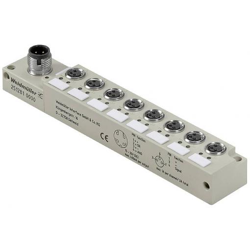 Weidmüller SAI-8-S-3P-M8L-M12-LOG 2512810000 pasivní box senzor/aktor rozdělovač M12 s plastovým závitem 1 ks