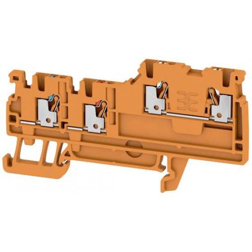 Weidmüller 2579610000 řadová svorka průchodky 3.50 mm pružinové připojení oranžová 100 ks