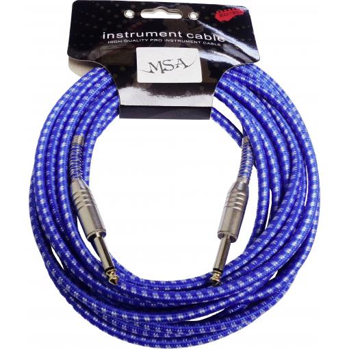 MSA Musikinstrumente KABT2 nástroje kabel [1x jack zástrčka 6,3 mm - 1x jack zástrčka 6,3 mm] 6.00 m modrá
