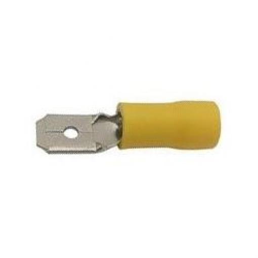 Faston-konektor 6,3 mm žlutý, kabel 4–6 mm²