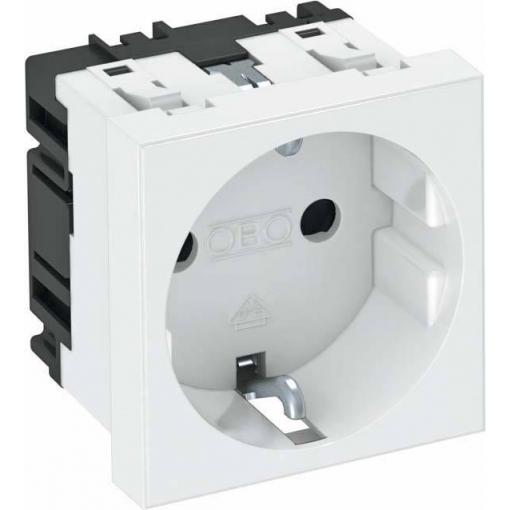 OBO Bettermann 6120008 přístrojová vložka zásuvka (š x v x h) 45 x 45 x 42 mm 1 ks bílá