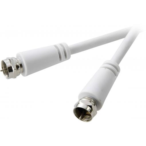 SpeaKa Professional SAT kabel [1x F zástrčka - 1x F zástrčka] 10.00 m 75 dB bílá