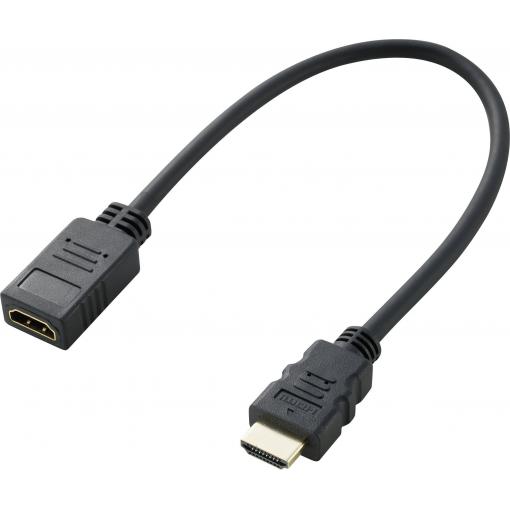 SpeaKa Professional HDMI prodlužovací kabel Zástrčka HDMI-A, Zásuvka HDMI-A 0.30 m černá SP-7870100 4K UHD, Audio Return Channel, pozlacené kontakty HDMI kabel