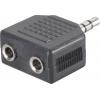 SpeaKa Professional SP-7870244 jack audio Y adaptér [1x jack zástrčka 3,5 mm - 2x jack zásuvka 3,5 mm] černá
