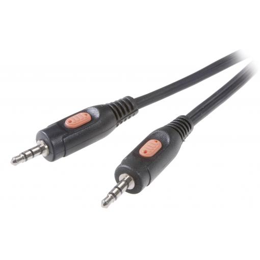 SpeaKa Professional SP-7870372 jack audio kabel [1x jack zástrčka 3,5 mm - 1x jack zástrčka 3,5 mm] 30.00 cm černá
