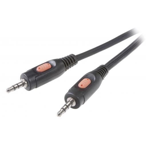 SpeaKa Professional SP-7870376 jack audio kabel [1x jack zástrčka 3,5 mm - 1x jack zástrčka 3,5 mm] 5.00 m černá