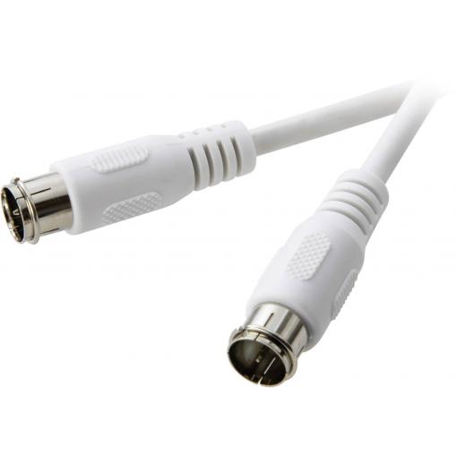 SpeaKa Professional SAT kabel [1x F rychlozástrčka - 1x F rychlozástrčka] 1.50 m 75 dB bílá