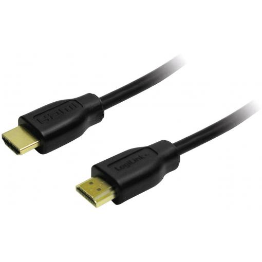LogiLink HDMI kabel Zástrčka HDMI-A, Zástrčka HDMI-A 5.00 m černá CH0039 4K UHD HDMI kabel