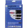 LogiLink CV0052A adaptér [1x HDMI zástrčka - 1x VGA zástrčka, cinch zástrčka] zlatá, černá 2.00 m