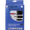 LogiLink CV0052A adaptér [1x HDMI zástrčka - 1x VGA zástrčka, cinch zástrčka] zlatá, černá 2.00 m