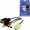 LogiLink CV0052A adaptér [1x HDMI zástrčka - 1x VGA zástrčka, cinch zástrčka] zlatá, černá 2.00 m