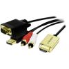 LogiLink CV0052A adaptér [1x HDMI zástrčka - 1x VGA zástrčka, cinch zástrčka] zlatá, černá 2.00 m