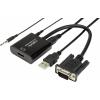 LogiLink CV0060 HDMI adaptér [1x VGA zástrčka - 1x HDMI zásuvka] černá 45.00 cm