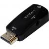 LogiLink CV0107 HDMI adaptér [1x HDMI zástrčka - 1x VGA zásuvka] černá 0 mm