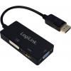 LogiLink CV0109 HDMI adaptér [1x zástrčka DisplayPort - 1x DVI zásuvka 24+1pólová, HDMI zásuvka, VGA zásuvka] černá 0 mm