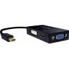 LogiLink CV0110 HDMI adaptér [1x mini DisplayPort zástrčka - 1x DVI zásuvka 24+1pólová, HDMI zásuvka, VGA zásuvka] černá 0 mm