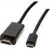 LogiLink USB-C® / HDMI kabelový adaptér USB-C ® zástrčka, Zástrčka HDMI-A 1.80 m černá UA0329 Kabel pro displeje USB-C®
