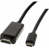 LogiLink USB-C® / HDMI kabelový adaptér USB-C ® zástrčka, Zástrčka HDMI-A 3.00 m černá UA0330 Kabel pro displeje USB-C®