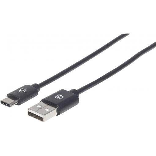 Manhattan USB kabel USB 2.0 USB-A zástrčka, USB-C ® zástrčka 0.50 m černá 354912