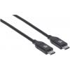Manhattan USB kabel USB 2.0 USB-C ® zástrčka, USB-C ® zástrčka 2.00 m černá 355247
