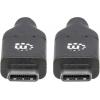 Manhattan USB kabel USB 2.0 USB-C ® zástrčka, USB-C ® zástrčka 2.00 m černá 355247