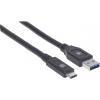 Manhattan USB kabel USB 3.2 Gen1 USB-A zástrčka, USB-C ® zástrčka 3.00 m černá 354981