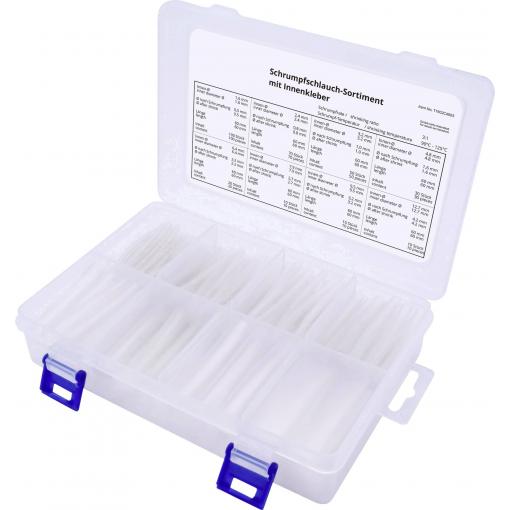 TRU COMPONENTS T1902CA003 sada smršťovacích bužírek transparentní Poměr smrštění:3:1 300 ks