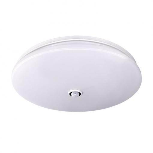 Solight LED stropní světlo PLAIN s PIR sensorem, 18W, 1260lm, 3000K, kulaté, 33cm - WO776