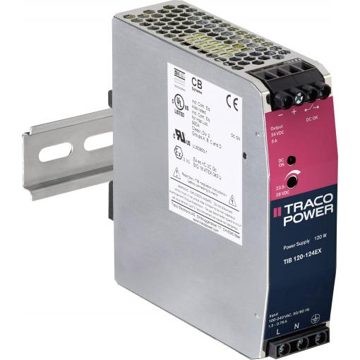 TracoPower TIB 120-124EX síťový zdroj na DIN lištu +24.0 V/DC 5000 mA 120 W Počet výstupů:1 x Obsah 1 ks
