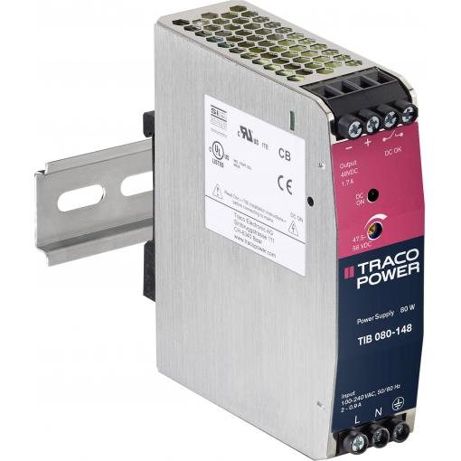 TracoPower TIB 080-148 síťový zdroj na DIN lištu +48.0 V/DC 1700 mA 80 W Počet výstupů:1 x Obsah 1 ks