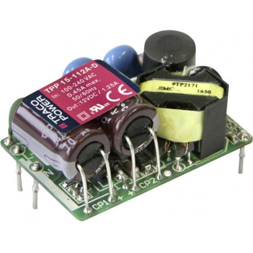 TracoPower TPP 15-112A-D spínaný síťový zdroj 12 V/DC 1250 mA 15 W