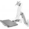 ICY BOX držák na zeď pro monitor IB-MS600-W, Sit-Stand-Workstation mit Wandhalter für ein Monitor bis zu 24 1 Displej: (s) 25,4 cm (10) - 61 cm (24) stříbrná,