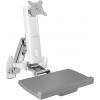 ICY BOX držák na zeď pro monitor IB-MS600-W, Sit-Stand-Workstation mit Wandhalter für ein Monitor bis zu 24 1 Displej: (s) 25,4 cm (10) - 61 cm (24) stříbrná,