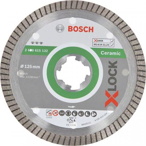 Bosch Accessories 2608615132 Bosch Best for Ceramic Extraclean - Diamant-Schneidscheibe diamantový řezný kotouč Průměr 125 mm 1 ks