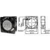 Ventilátor 80 × 80 × 25 mm, 230 V AC, 16 W