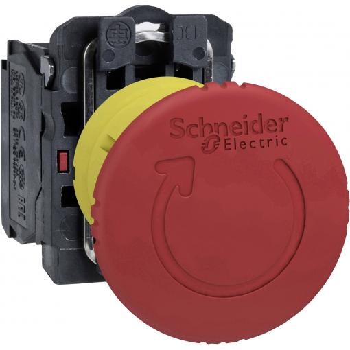 Schneider Electric XB5AS8444, XB5AS8444 nouzový vypínač, 120 V/AC, 2 rozpínací kontakty, 1 ks