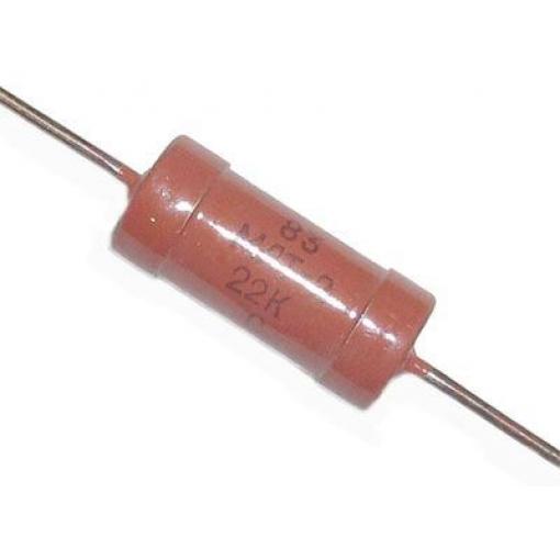 Rezistor 1M2 2W metaloxid, 18,5 × 8,6 mm